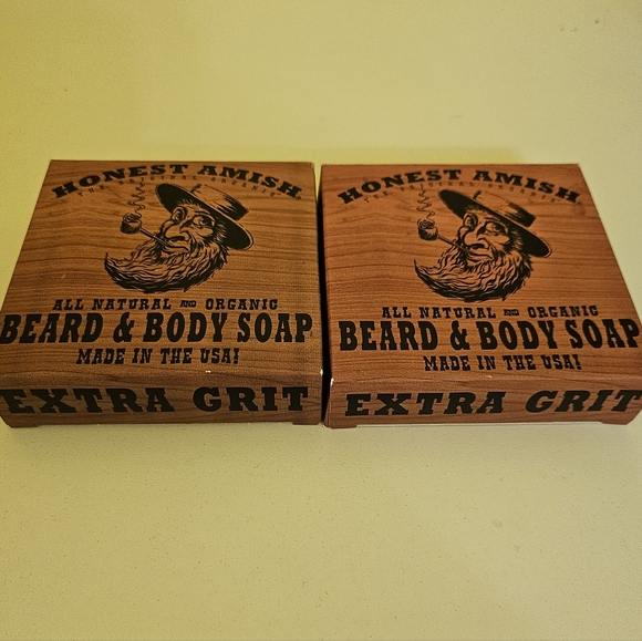 Honest Amish Beard & Body Soap Extra Gritz set of 2 - Picture 2 of 2